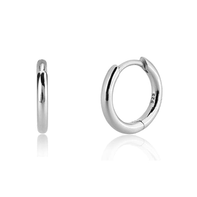 VVS Jewelry hip hop jewelry 9mm Silver VVS Jewelry 925 Sterling Silver Men Hoop Earrings