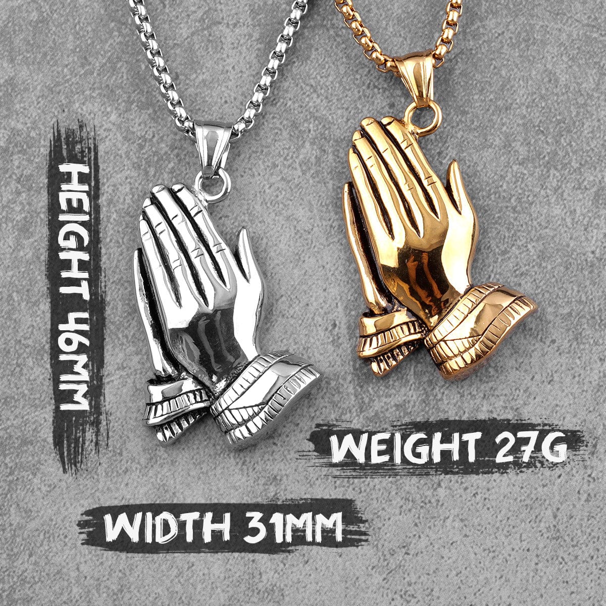 VVS Jewelry hip hop jewelry Amulet Praying Hands Pendant Necklace