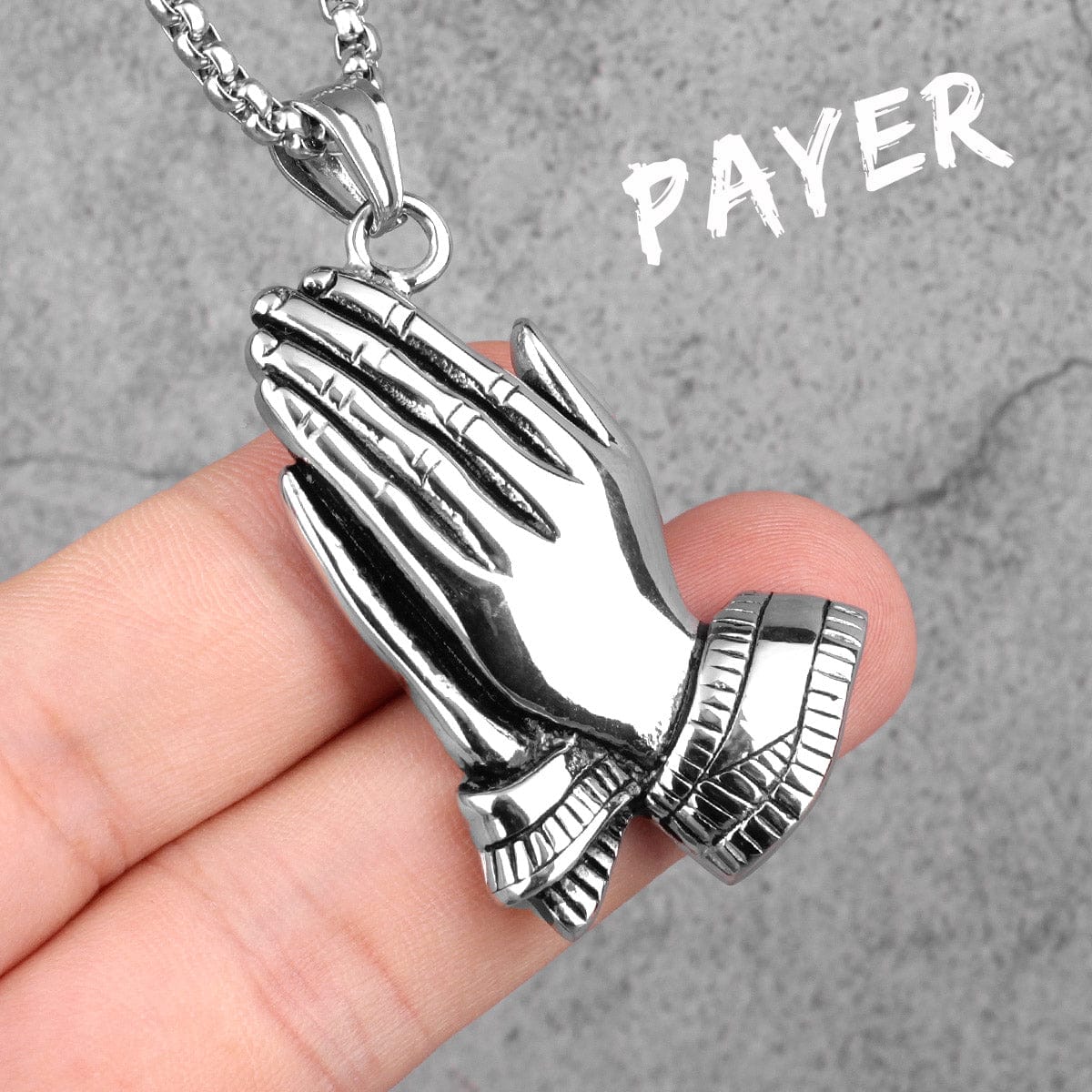 VVS Jewelry hip hop jewelry Amulet Praying Hands Pendant Necklace