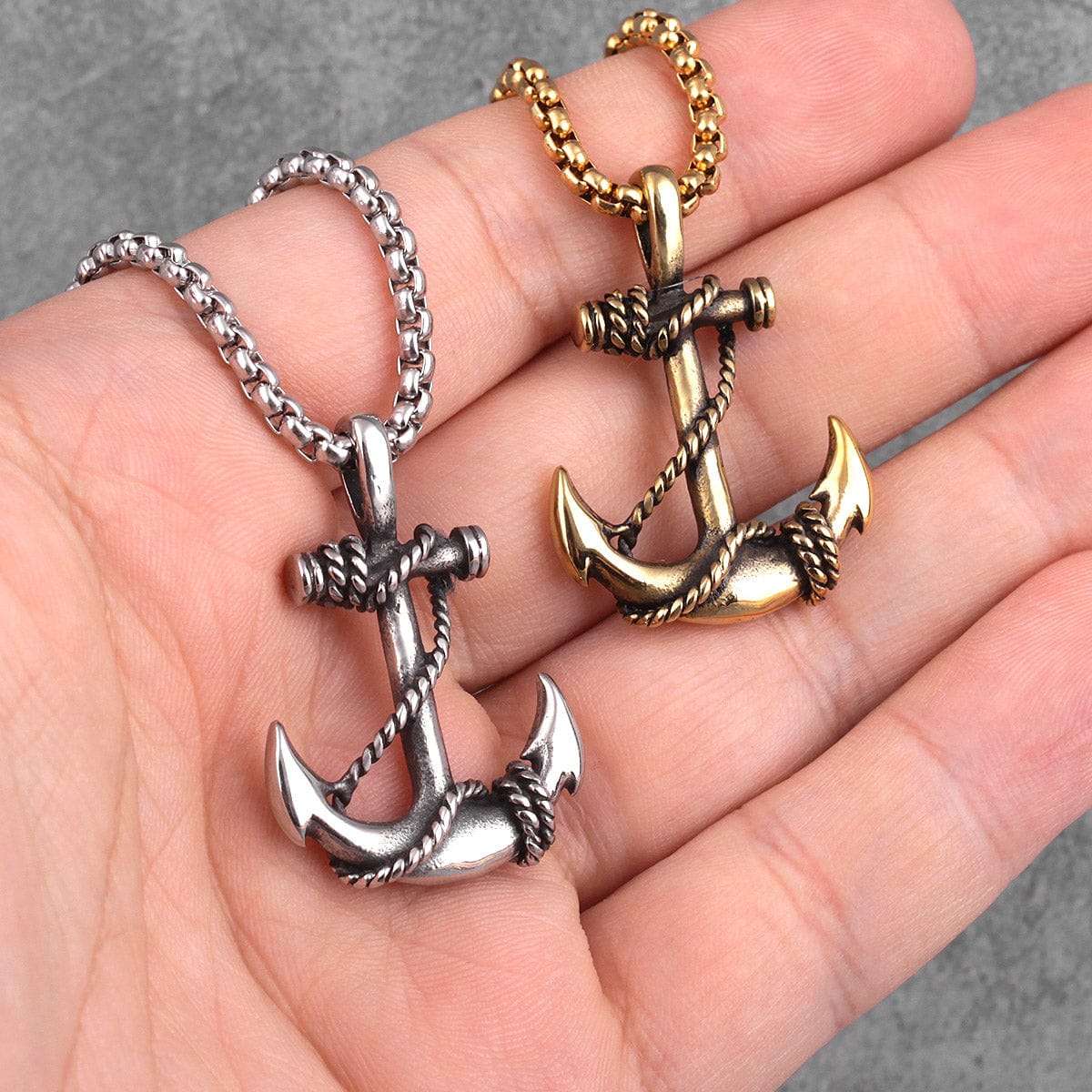 VVS Jewelry hip hop jewelry Anchor Pendant Necklace