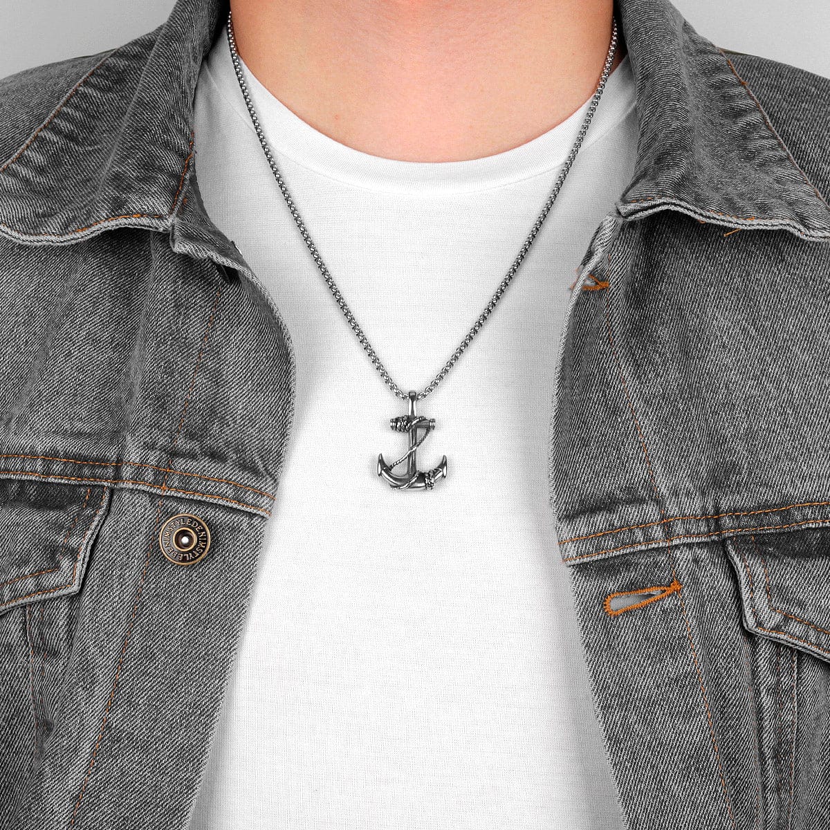 VVS Jewelry hip hop jewelry Anchor Pendant Necklace