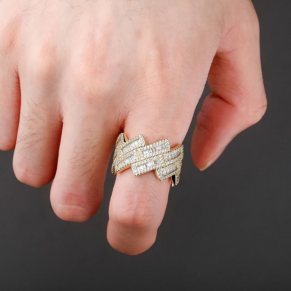 VVS Jewelry hip hop jewelry Boss Baguette Ring