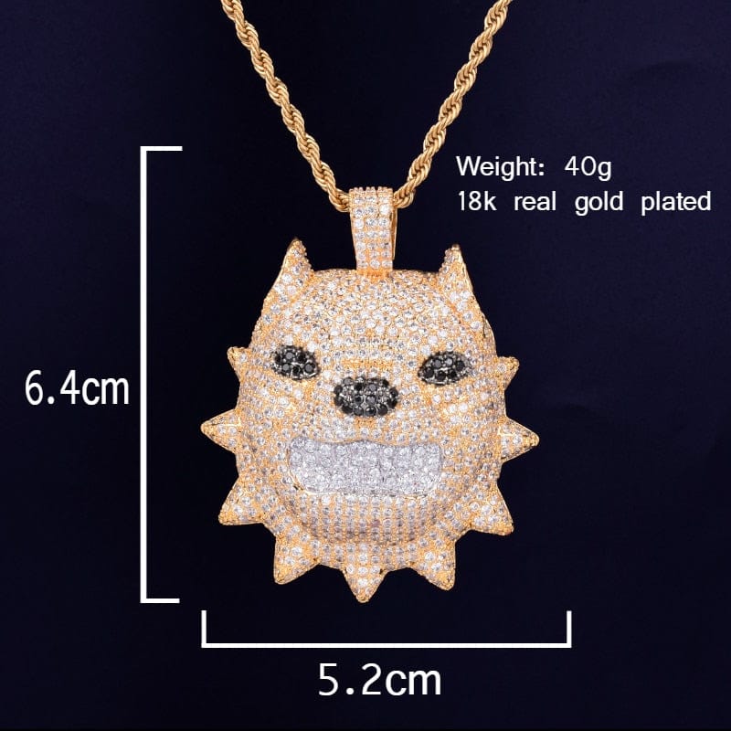 VVS Jewelry hip hop jewelry Bully Dog Head Pendant Chain