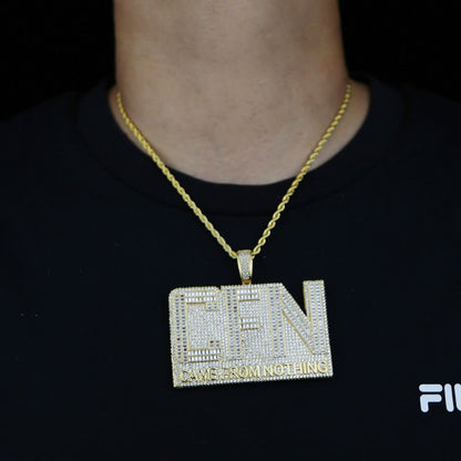 VVS Jewelry hip hop jewelry CFN Came From Nothing Baguette Iced Pendant