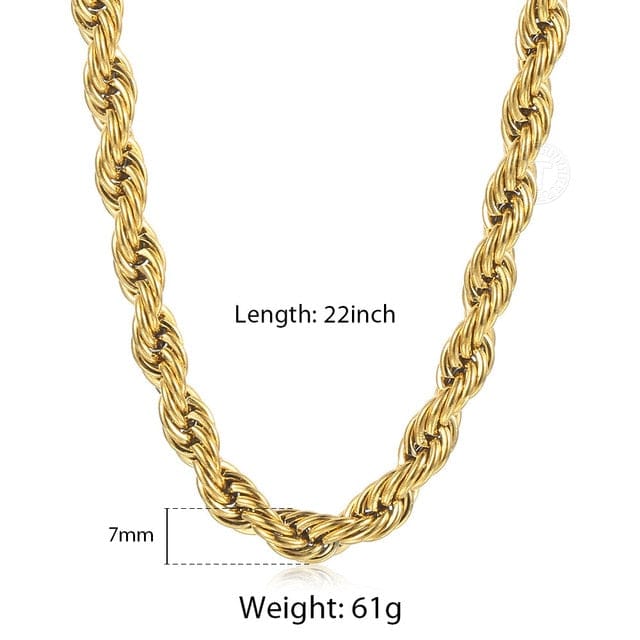 VVS Jewelry hip hop jewelry chain Stainless Steel Rope Chain