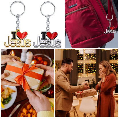 VVS Jewelry hip hop jewelry Christian I Love Jesus Keychain