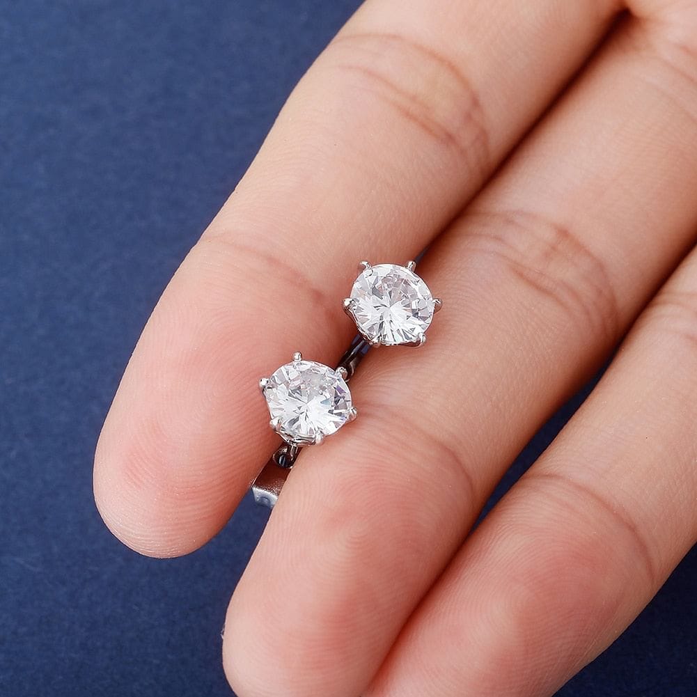 VVS Jewelry hip hop jewelry Classic 925 Sterling Silver 0.1-1 VVS Carat Moissanite Stud Earrings