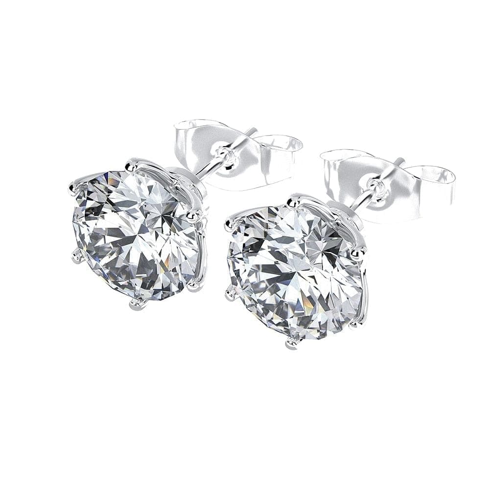 VVS Jewelry hip hop jewelry Classic 925 Sterling Silver 0.1-1 VVS Carat Moissanite Stud Earrings