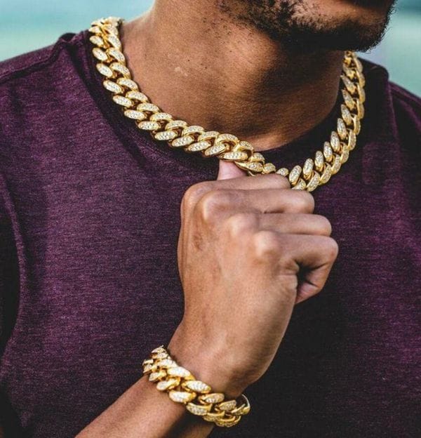 VVS Jewelry hip hop jewelry Cuban VVS Jewelry Gold/Silver Cuban Chain + FREE Cuban Bracelet Bundle - (TODAY ONLY)