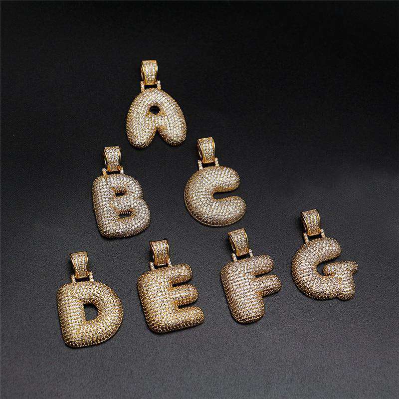 VVS Jewelry hip hop jewelry Custom Bubble Letter Name Chain Necklace