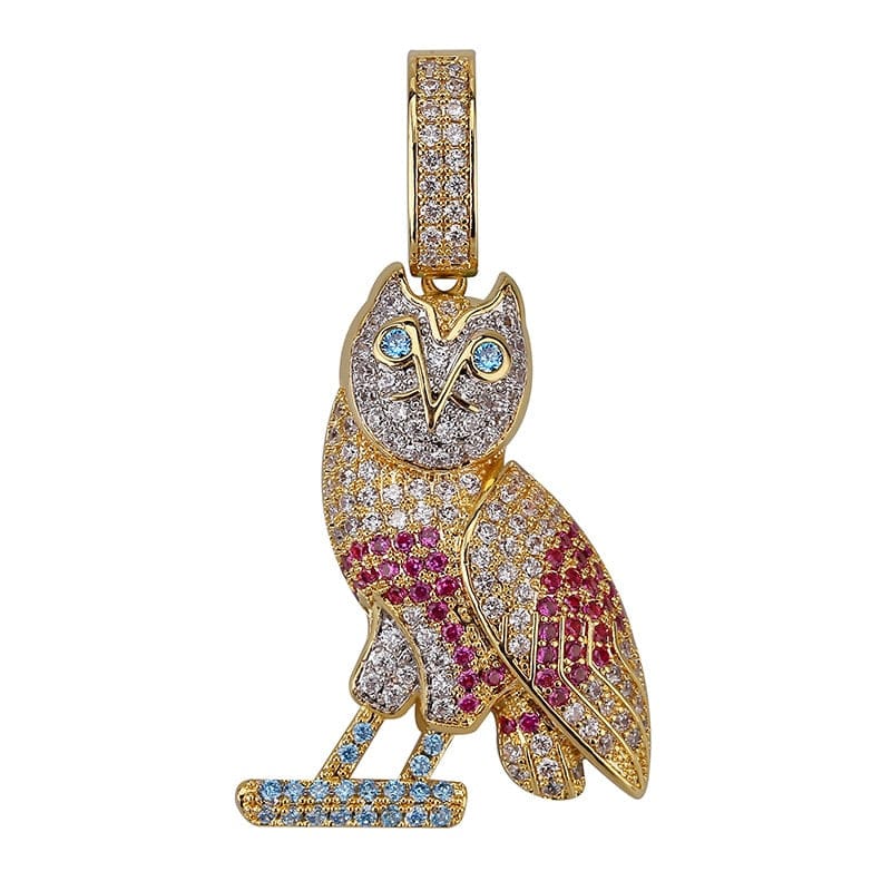 VVS Jewelry hip hop jewelry Drake OVO Owl Pendant Necklace