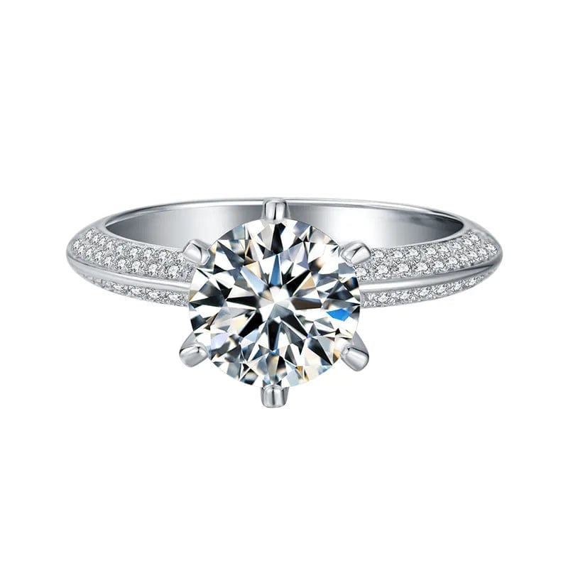 VVS Jewelry hip hop jewelry Elegant Sparkle 2ct Moissanite 925 Sterling Silver Engagement Ring