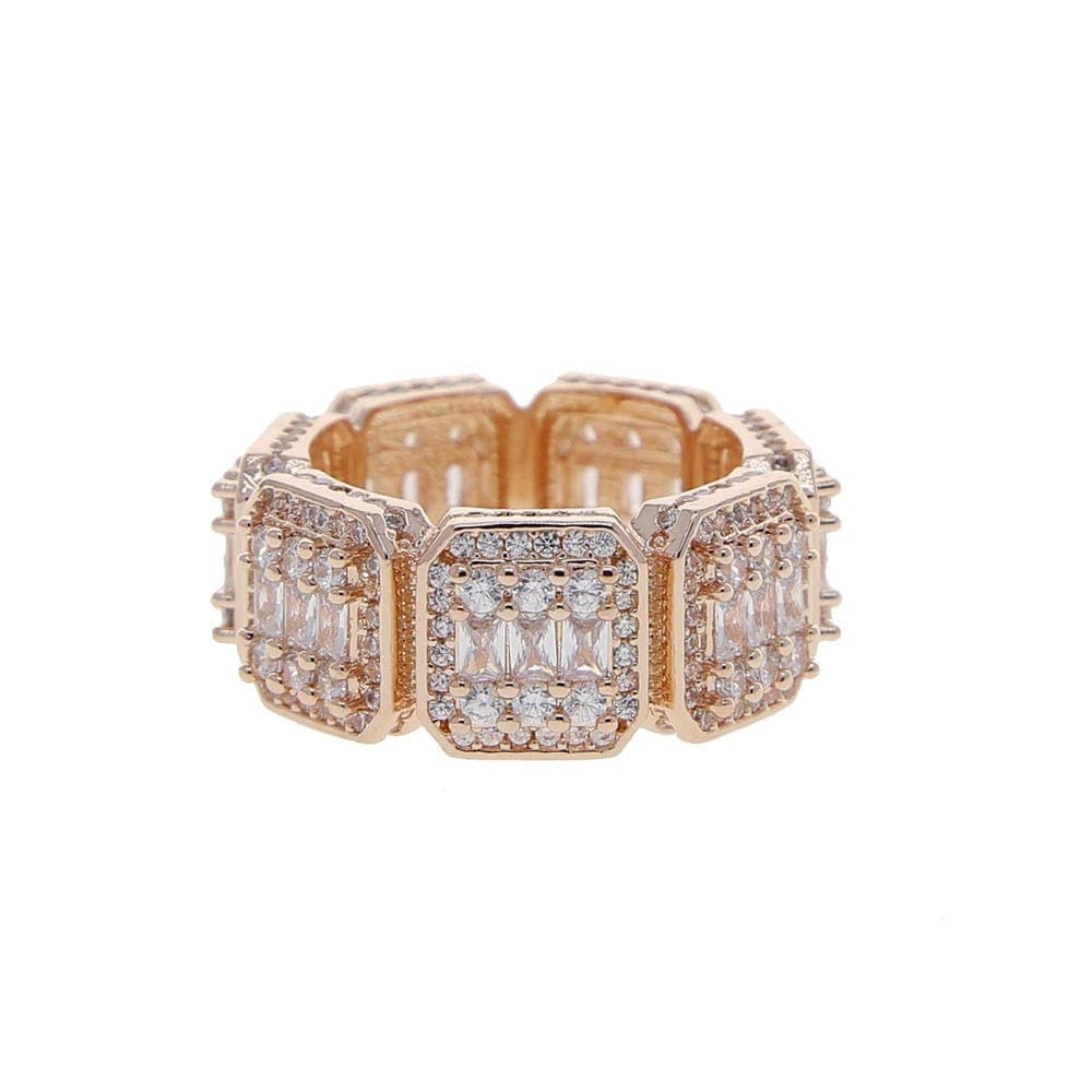 VVS Jewelry hip hop jewelry Fully Iced Baguette Rings