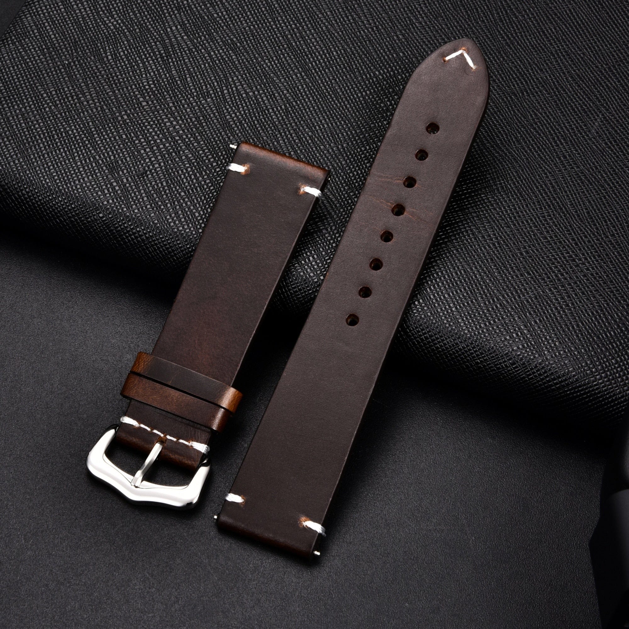 VVS Jewelry hip hop jewelry Genuine Retro Leather Watch Strap