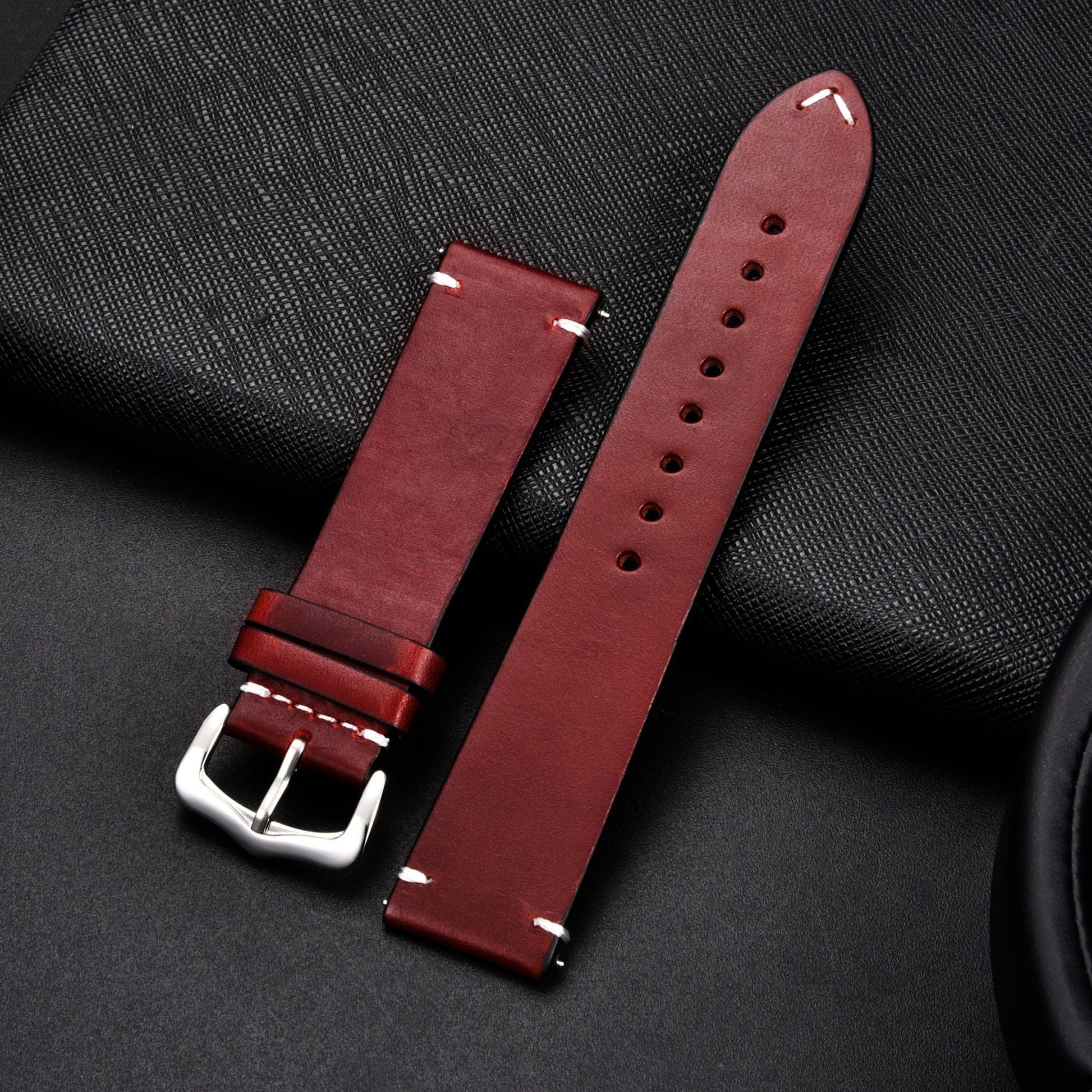 VVS Jewelry hip hop jewelry Genuine Retro Leather Watch Strap