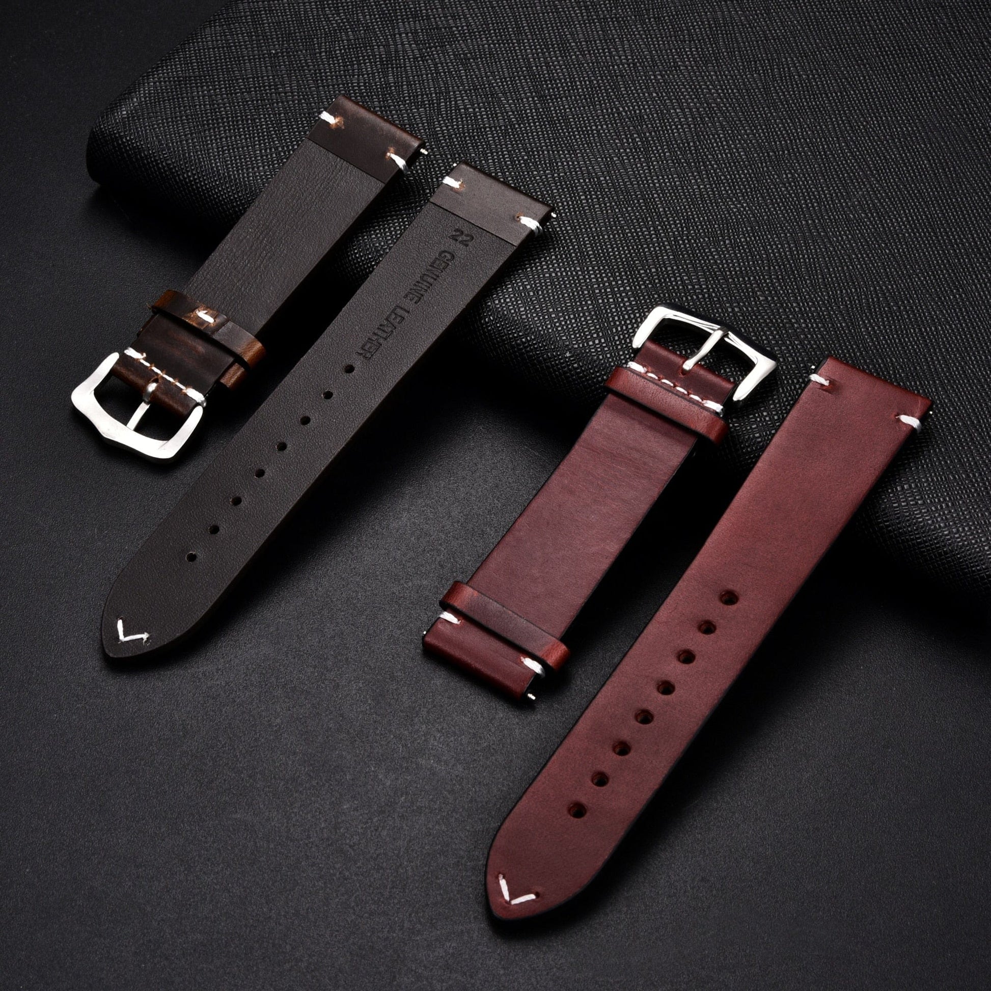 VVS Jewelry hip hop jewelry Genuine Retro Leather Watch Strap