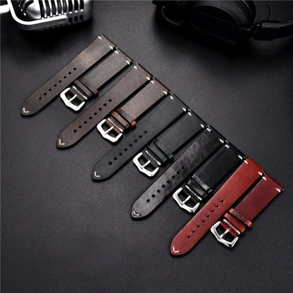 VVS Jewelry hip hop jewelry Genuine Retro Leather Watch Strap