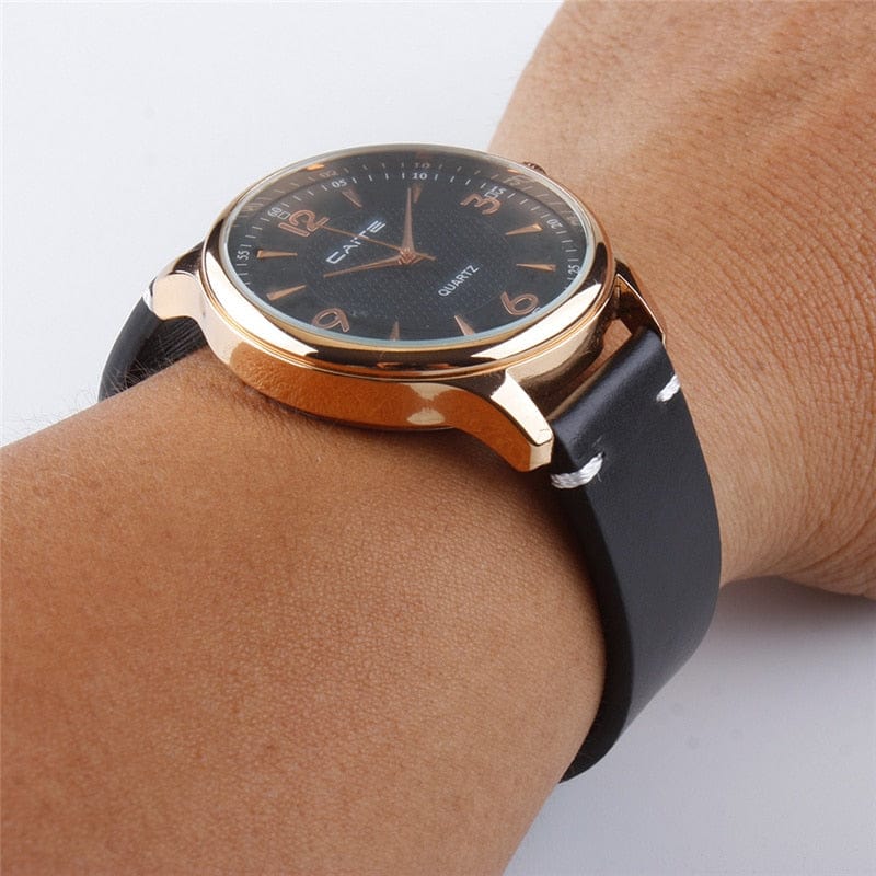 VVS Jewelry hip hop jewelry Genuine Retro Leather Watch Strap