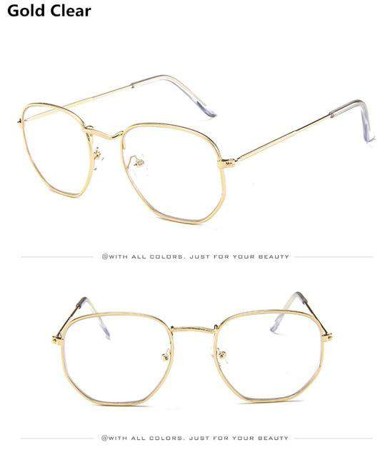 VVS Jewelry hip hop jewelry Gold Clear Jumpan Metal Square Frame Sunglasses