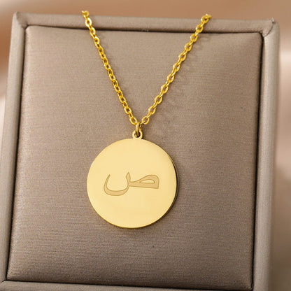 VVS Jewelry hip hop jewelry Gold/Silver Arab Initial Pendant