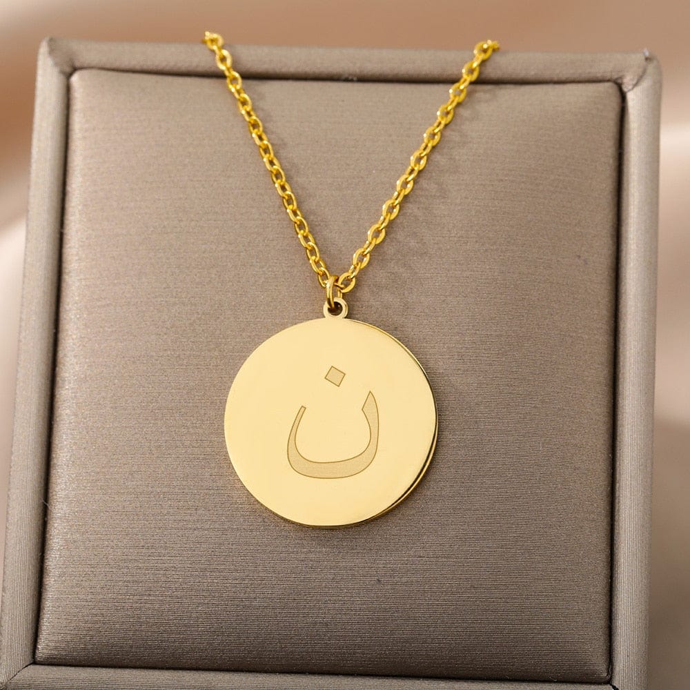 VVS Jewelry hip hop jewelry Gold/Silver Arab Initial Pendant