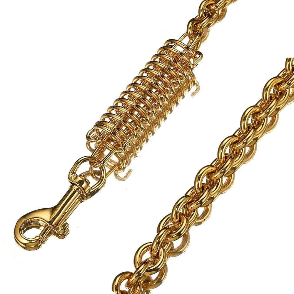 VVS Jewelry hip hop jewelry Gold/Silver Cuban Link Dog Rope Leash