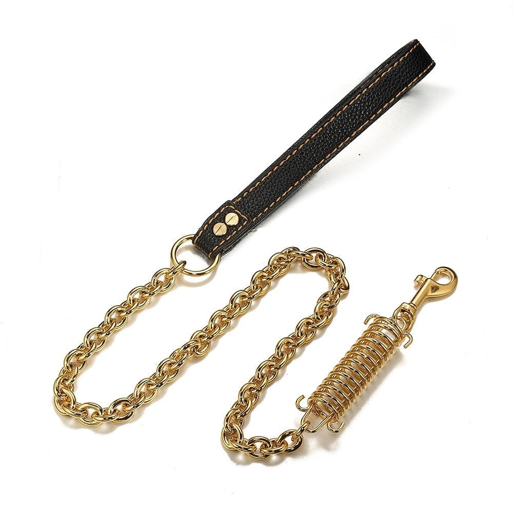 VVS Jewelry hip hop jewelry Gold/Silver Cuban Link Dog Rope Leash