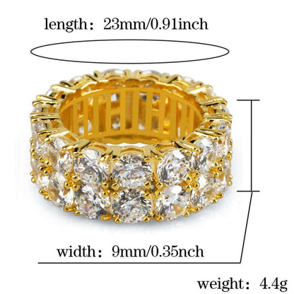 VVS Jewelry hip hop jewelry Hexagon CZ Bling Ring