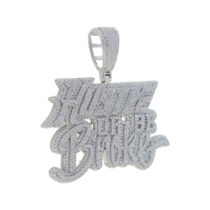 VVS Jewelry hip hop jewelry Hustle or Be Broke Diamond Statement Pendant Chain