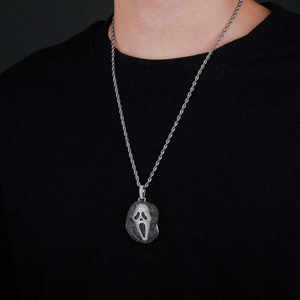 VVS Jewelry hip hop jewelry Iced Black Skull Pendant chain