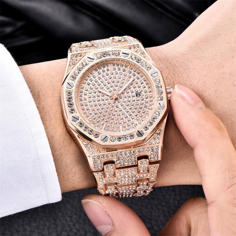 VVS Jewelry hip hop jewelry Iced Bust Down Cali Watch