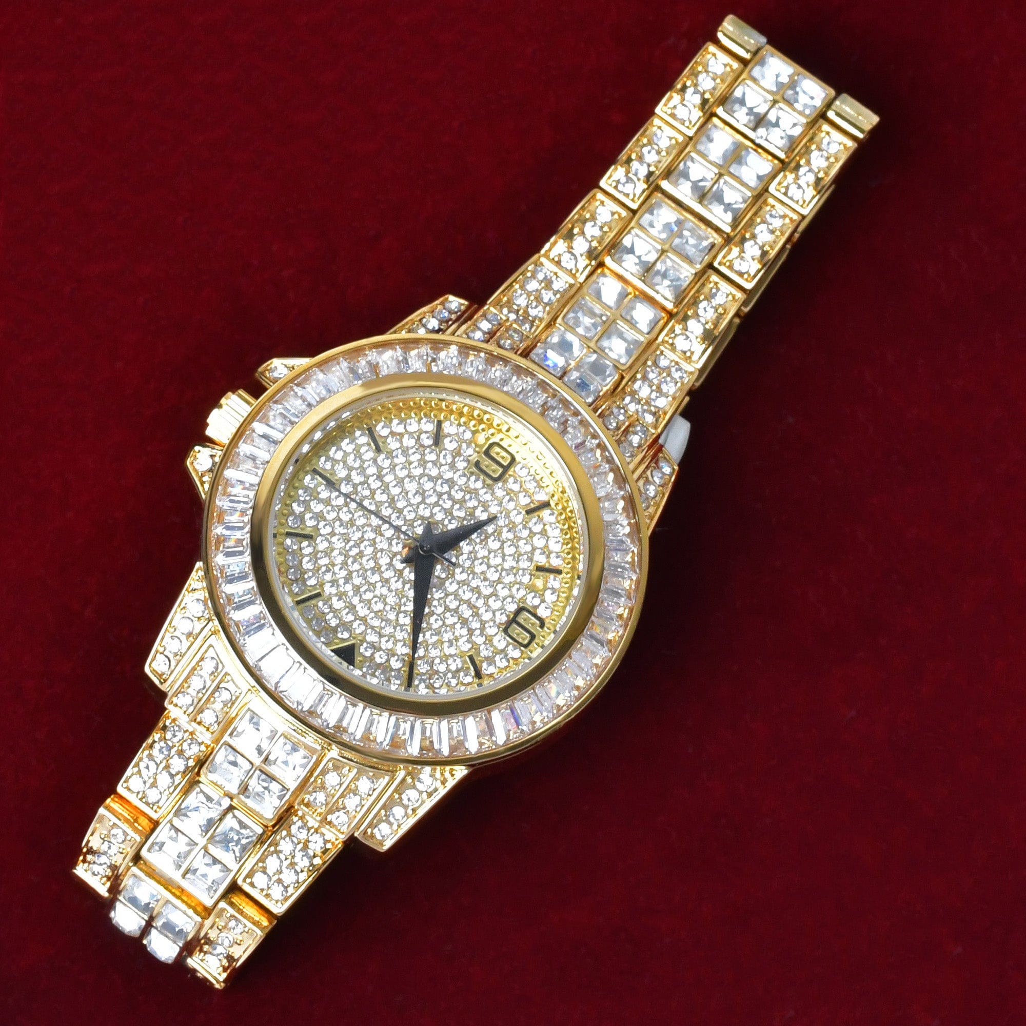 VVS Jewelry hip hop jewelry Iced Out Blizzard Baguette Watch