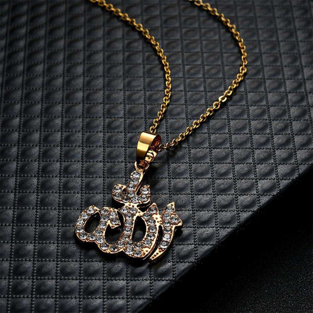 VVS Jewelry hip hop jewelry Islamic Allah Bling Pendant Necklace