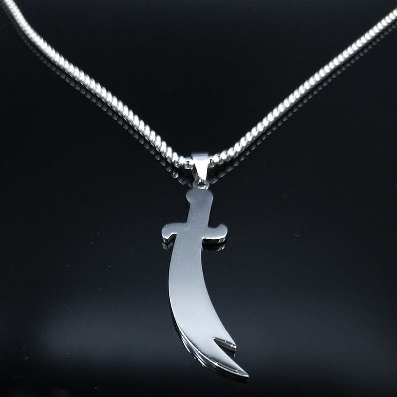 VVS Jewelry hip hop jewelry Islamic Imam Ali Sword Stainless Steel Necklace