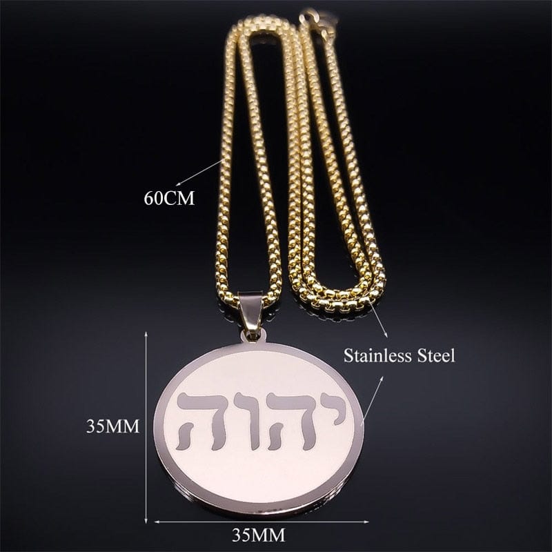 VVS Jewelry hip hop jewelry Islamic Tetragrammaton Engraved Pendant Necklace