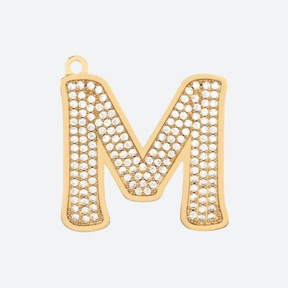 VVS Jewelry hip hop jewelry M Initial Dog Pendant