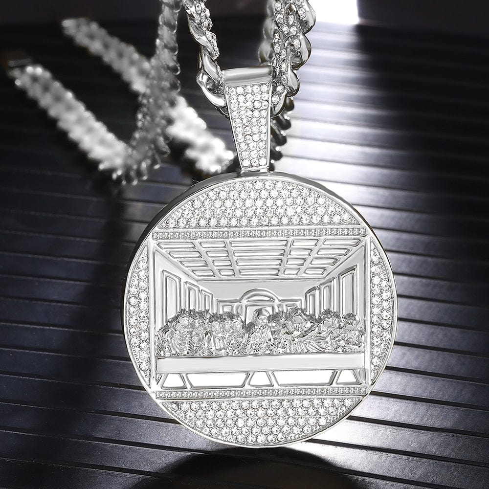 VVS Jewelry hip hop jewelry necklaces Iced Out Last Supper Pendant Cuban Necklace