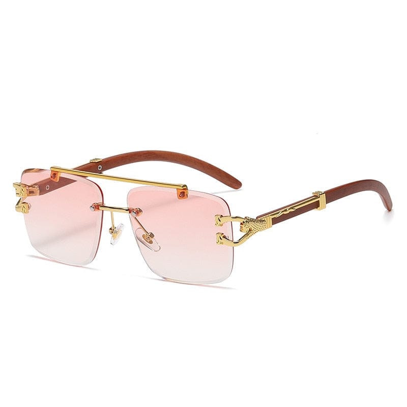 VVS Jewelry hip hop jewelry Pink Retro Polycarbonate Square Sunglasses