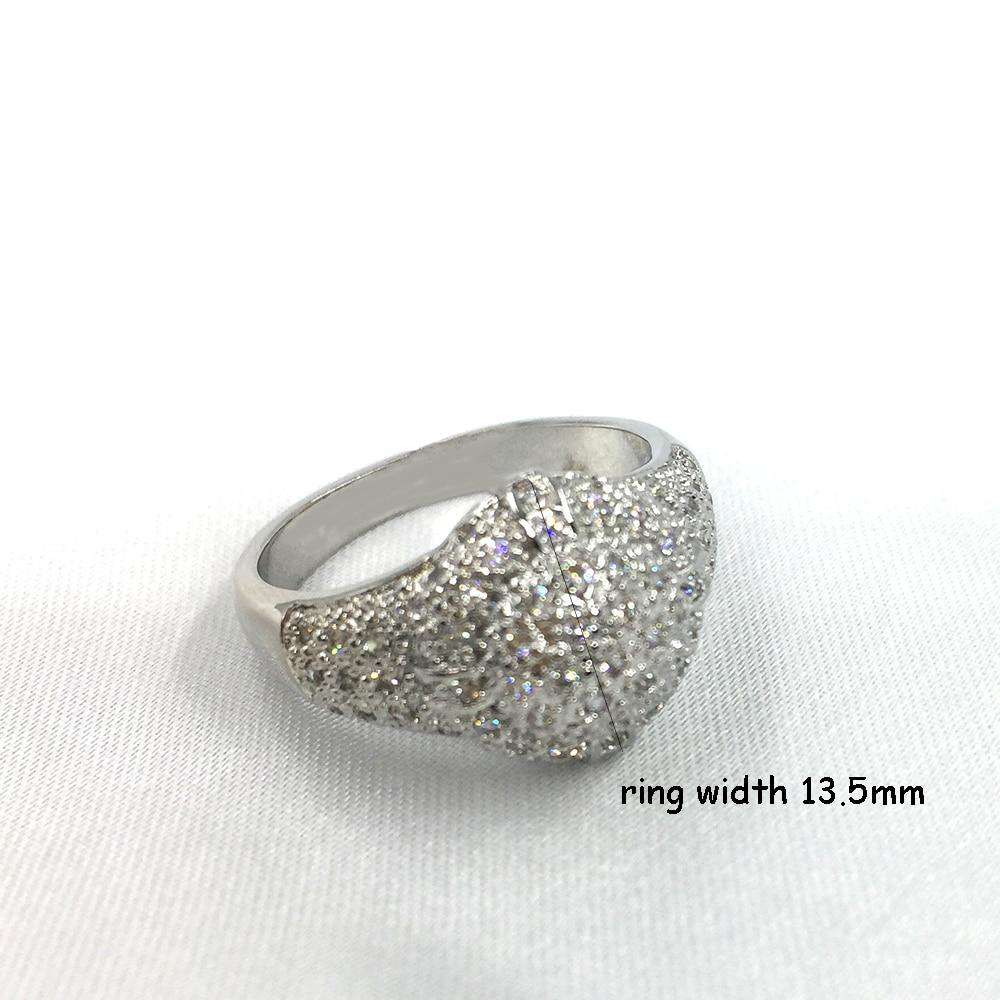 VVS Jewelry hip hop jewelry ring Round Bling Pinky Ring