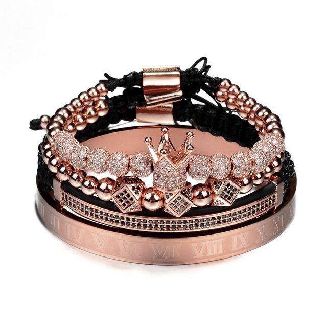 VVS Jewelry hip hop jewelry Royalty Bracelet Set + FREE Roman Bangle Today Only