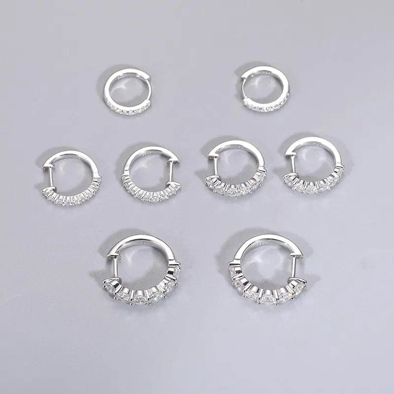 VVS Jewelry hip hop jewelry S925 VVS Moissanite Diamond Huggie CC Hoop Earrings