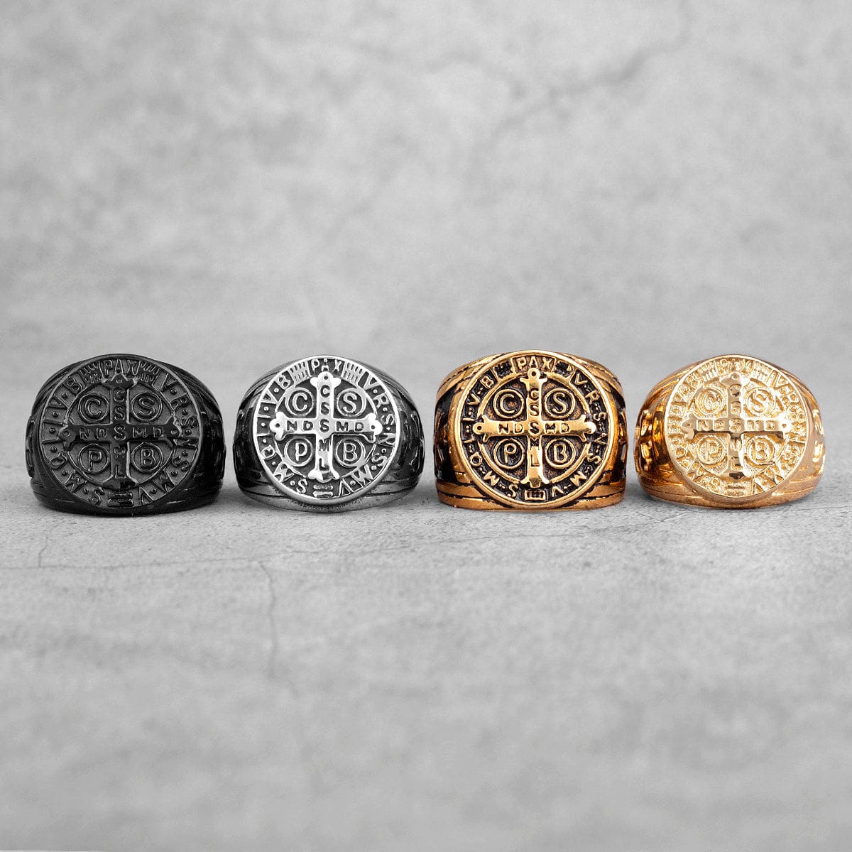 VVS Jewelry hip hop jewelry Saint Benedict Cspb Cross Ring