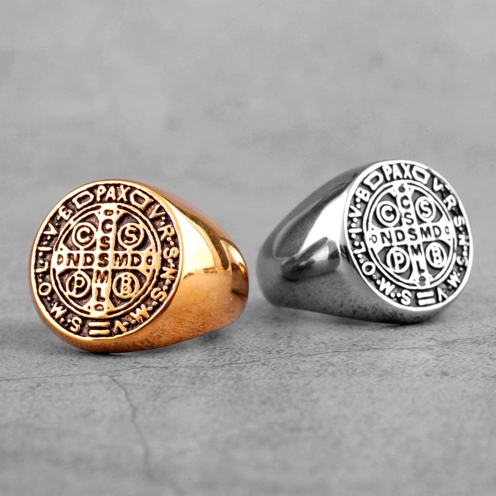 VVS Jewelry hip hop jewelry Saint Benedict Cspb Cross Ring