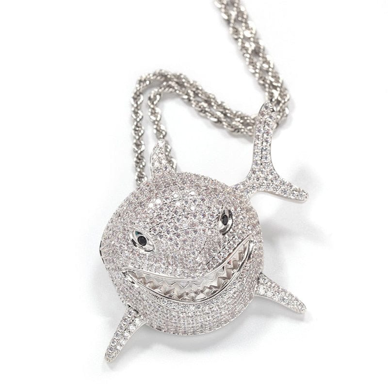 VVS Jewelry hip hop jewelry Shark 6IX9INE Bling Pendant Necklace