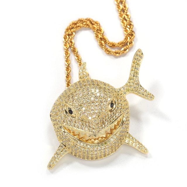 VVS Jewelry hip hop jewelry Shark 6IX9INE Bling Pendant Necklace