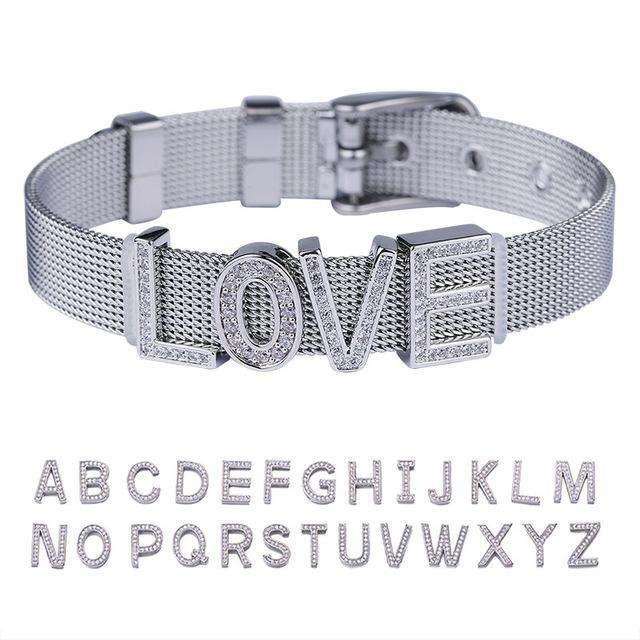 VVS Jewelry hip hop jewelry Silver / Customize 6 Letters Frosty Custom Name Bracelet