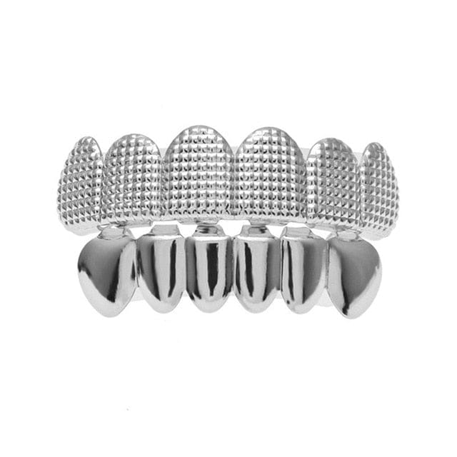 VVS Jewelry hip hop jewelry silver grid set The Punk Grillz