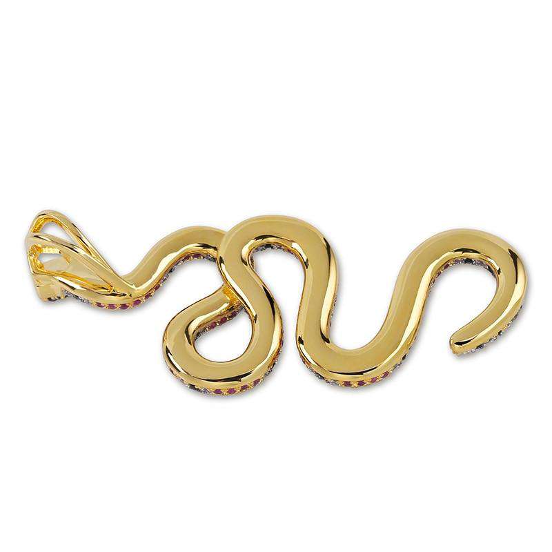 VVS Jewelry hip hop jewelry Snake 14k Gold Pendant Necklace