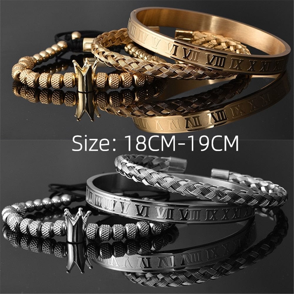 VVS Jewelry hip hop jewelry Sparta 3pcs Crown Bracelet