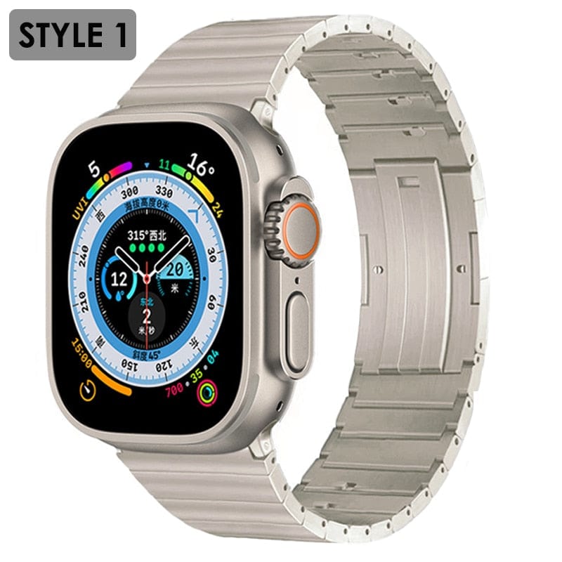 VVS Jewelry hip hop jewelry Starlight / 38mm Titanium Stainless Steel Classic Apple Watch Band